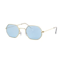 2022 square sunglasses women retro fashion rose gold sun glasses female brand transparent glasses ladies
