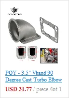 PQY-3," Vband 90 градусов для модели" cast Turbo "локоть переходный фланец 304 нержавеющая сталь для T3 T4 Турбокомпрессор PQY-TEA35