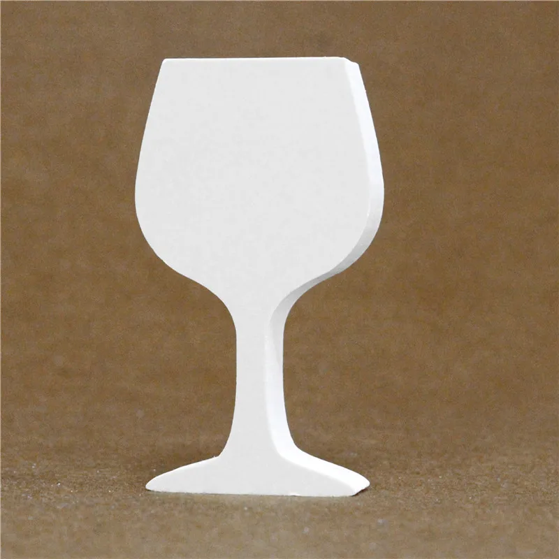 Wine Cup Деревянные креативные белые деревянные буквы для украшения дома, толщина 20 мм, семейная любовь для дома и свадьбы, деревянные буквы из фильма - Цвет: Wine Cup
