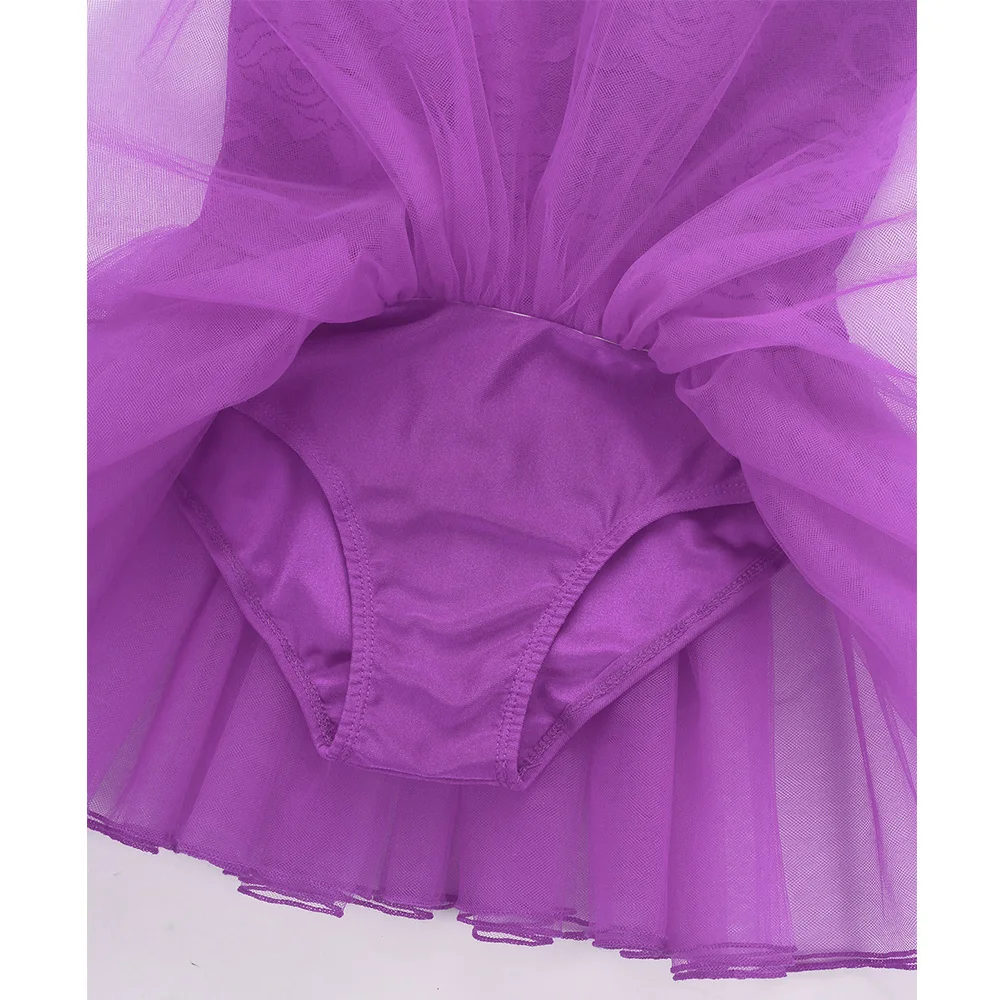 Балетное платье-пачка для девочек платье балерины с ложным вырезом цветочным