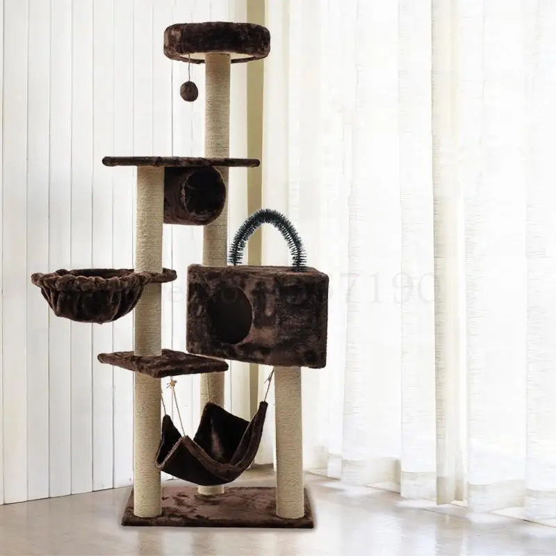 Кошка лазания Рамка маленькая кошка гнездо дерево одна игрушка когтеточка вилла