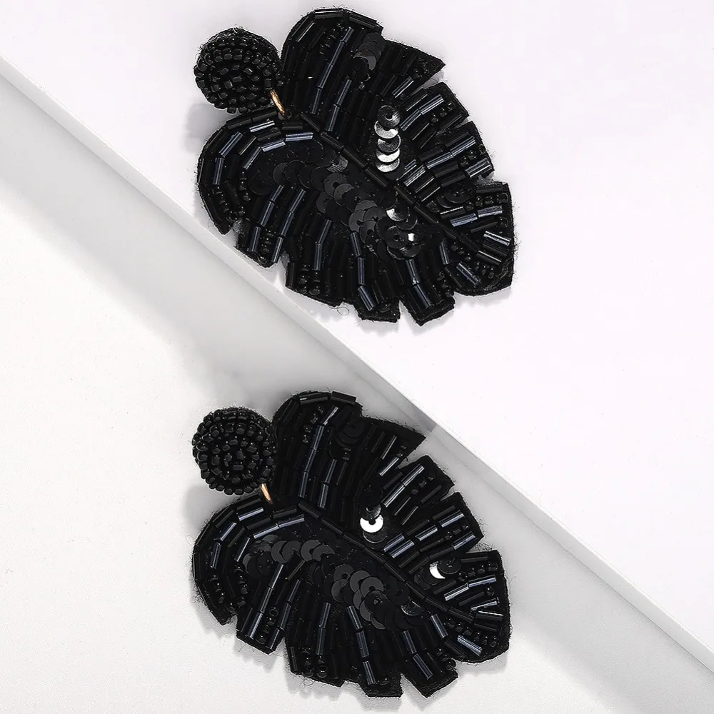 Miwens, новинка, Bauble Bar, синие Квадратные бусины, свисающие, модные женские серьги, кисточка, овальная рафия, массивные серьги-подвески ювелирные изделия