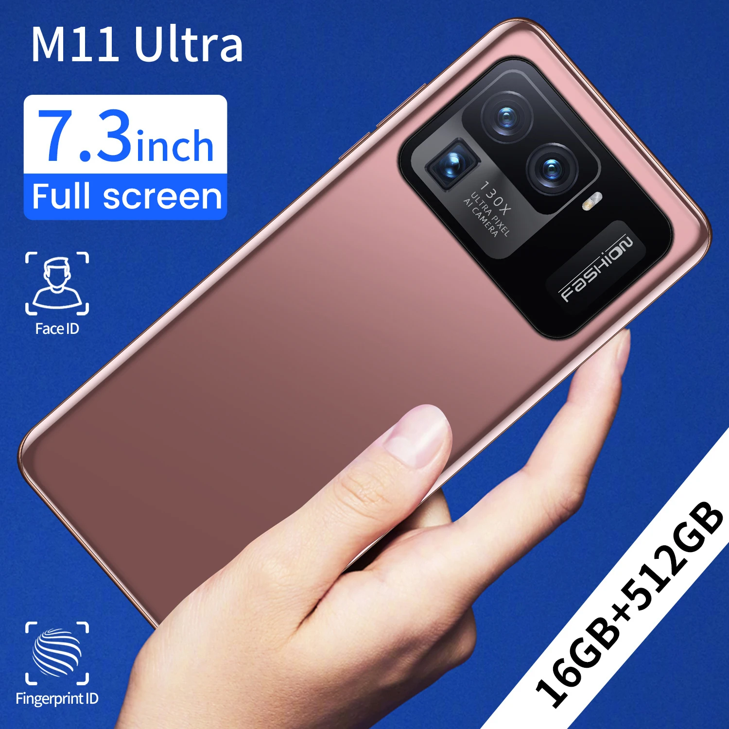 

Hot Sale M11 Ultra 48+64MP 6800mAh 7.3 Inch Full Screen Andriod 11 Smartphones Face Fingerprint ID 10 Core Dual SIM Mobilephones