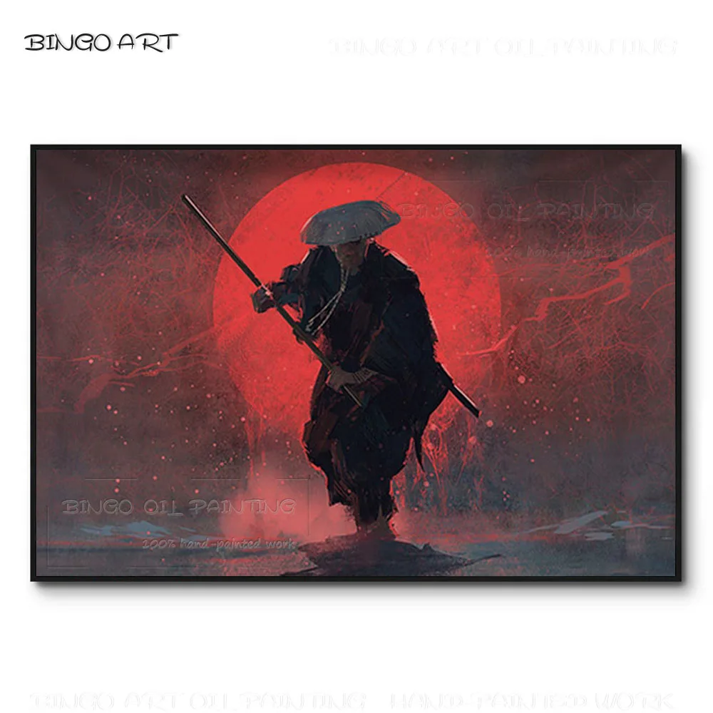 

Excellent Artist Hand-painted Japanese Monks Oil Painting on Canvas High Quality Wall Art Japanese Monk Painting for Living Room