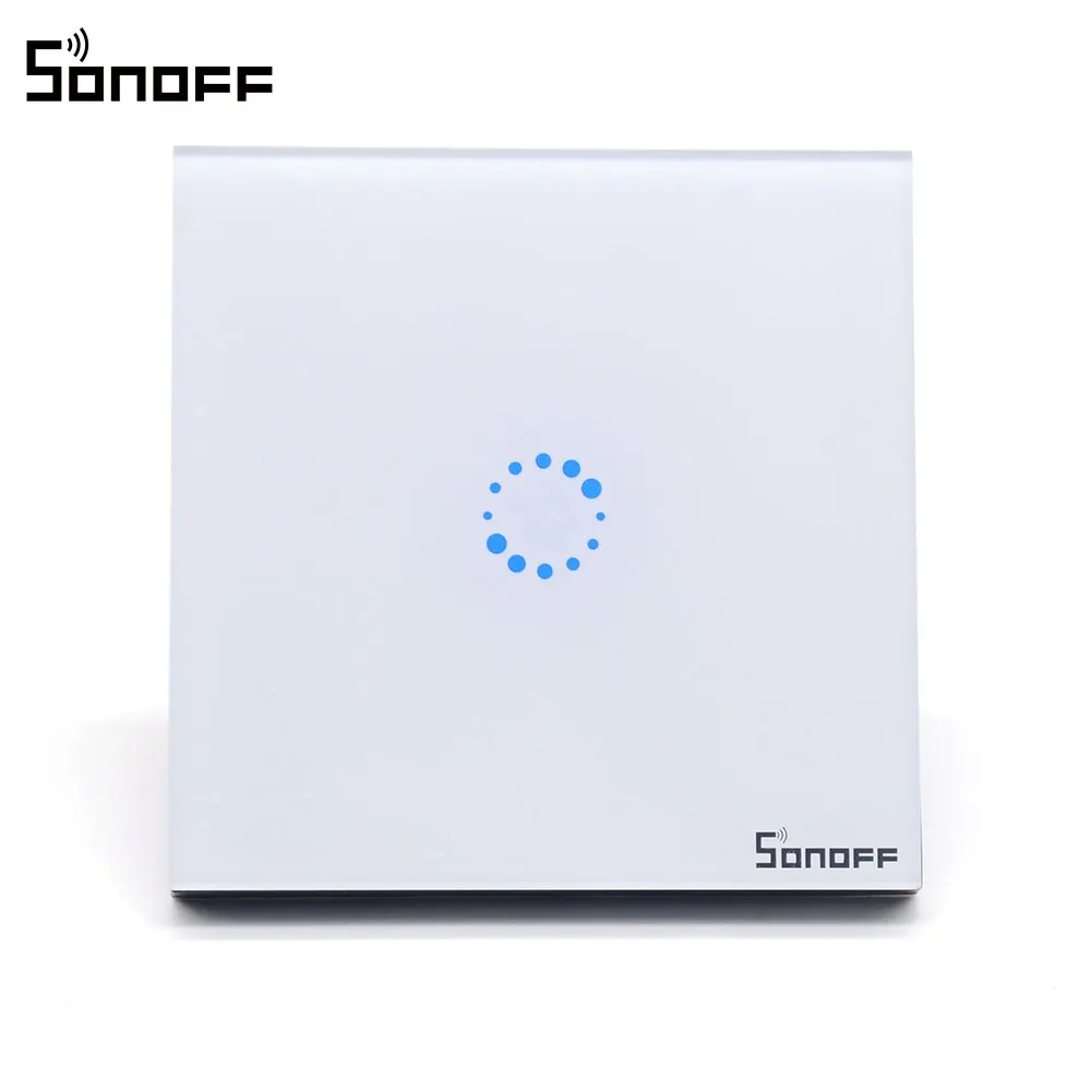 Сенсорный выключатель SONOFF Европейский настенный сенсорный света стеклянная