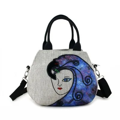 

Новое поступление, маленькие оригинальные женские сумки для покупок с аппликацией на шнурке! Красивая Повседневная Наплечная Сумка с нацио...