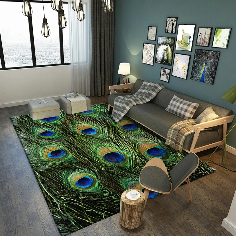 

SongKAum Creative feather Large Carpets European simple Non-slip Tatami customizable Mats Bedroom Home Lving Room Rug