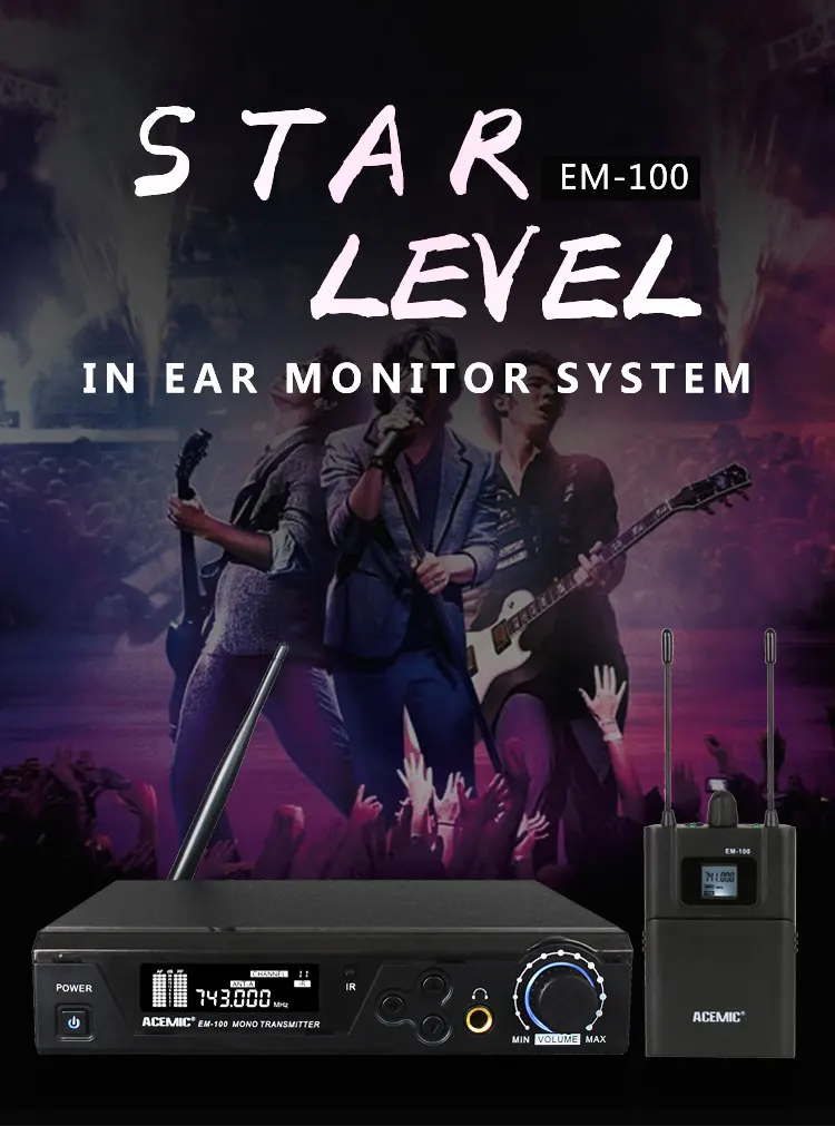 MAMKO ME-3200 In Ear Monitor Беспроводная система профессиональная для сценического представления 150 м дальность передачи