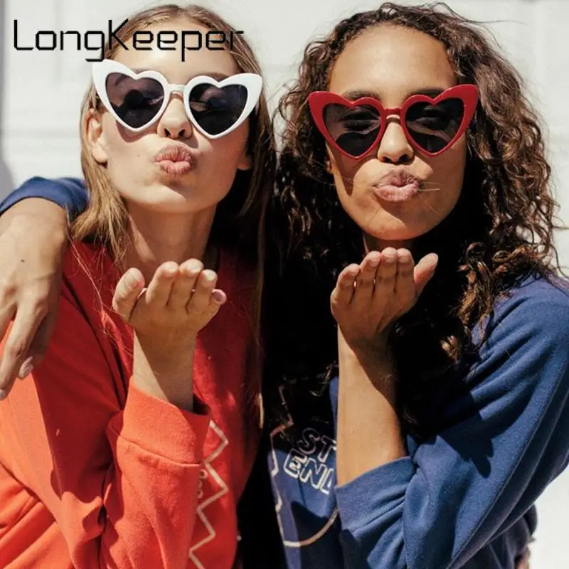

Heart Sunglasses Women Brand Design Sexy Heart Shaped Sun Glasses Fashion Black Leopard Ladies Cat Eye Sunglasses Gafas De Sol
