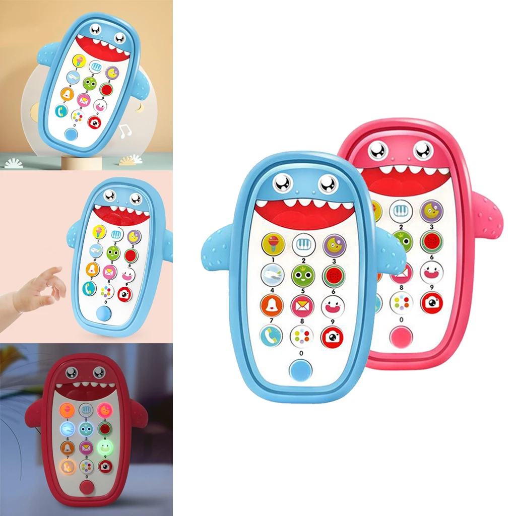 

Set of 2 Baby Intelligent Teething Phone Toy Lights Music Educational Toys