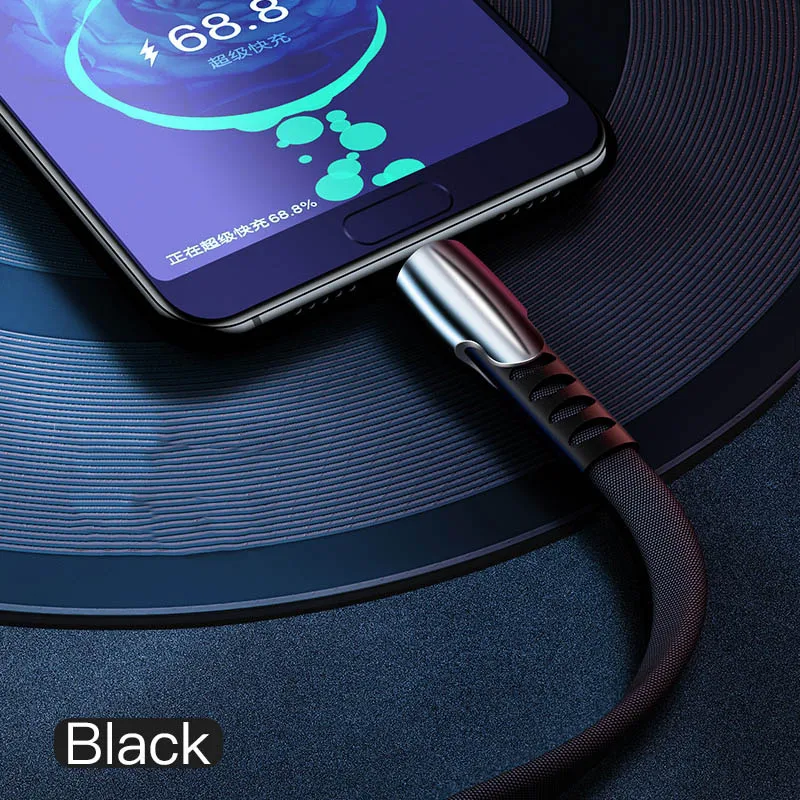 Oppselve 3 А usb type-C кабель для huawei mate 20 30 P30 P20 Xiaomi Mi 9 samsung S10 S9 Быстрая зарядка USBC type-C кабель USBC зарядное устройство - Цвет: Black