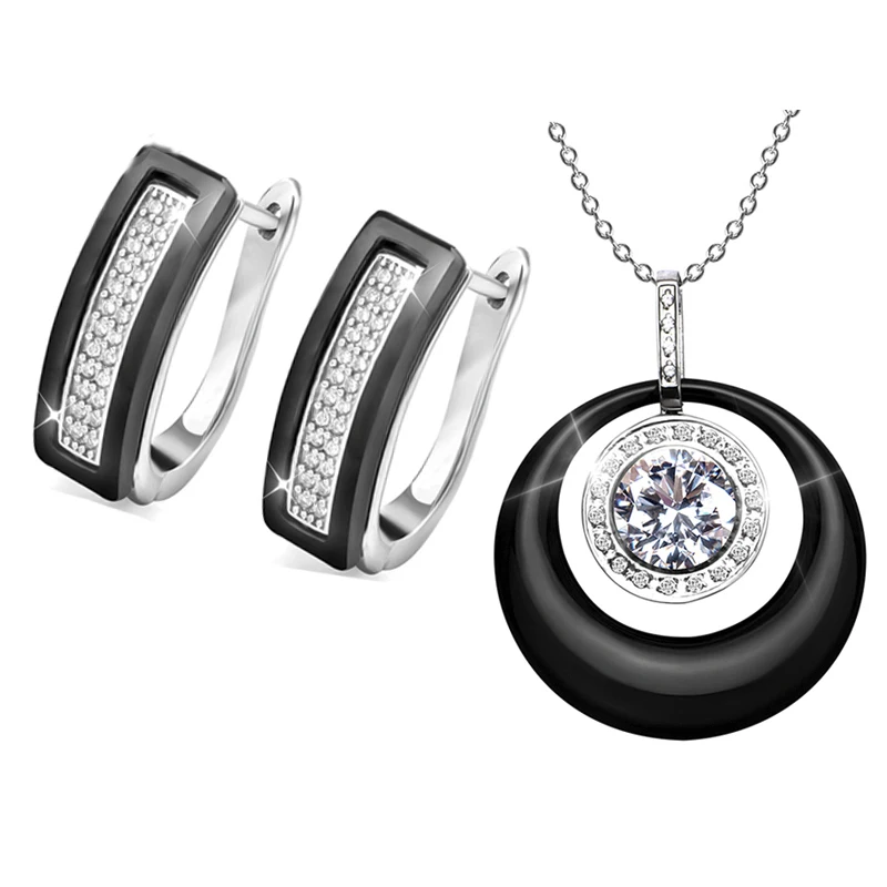 Изысканные Элегантные керамические подвески ожерелья современные модные серьги