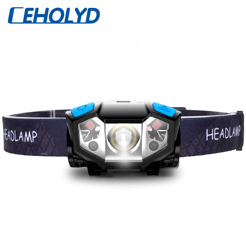 

XP-G Q5 Sensor Led Headlamp Built in Battery 3000lumen USB Reachargeable Camping Bulbs Litwod Head Lamp Flashlight Torch