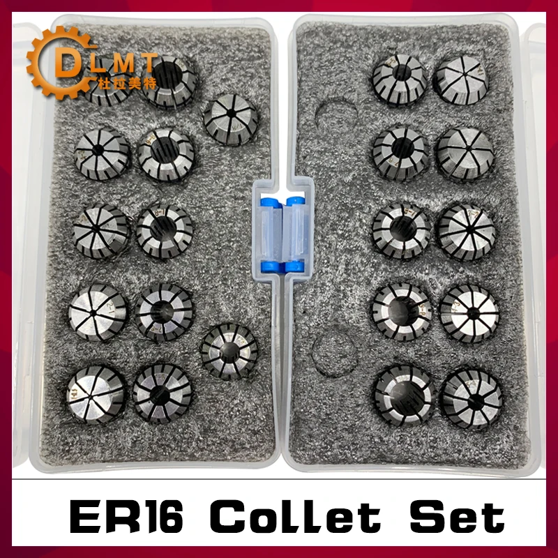 1 комплект ER16 1-10 мм 1/4 1/8 пружинный цанговый патрон высокоточная Цанга ER Набор 0 015