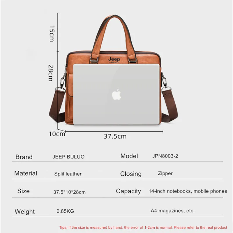 JEEP BULUO Men's Briefcase Bags For 12