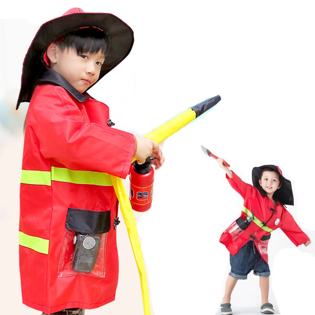 

Children Performance Accessories Fireman Outfits with Megaphone Kids Educational Toys