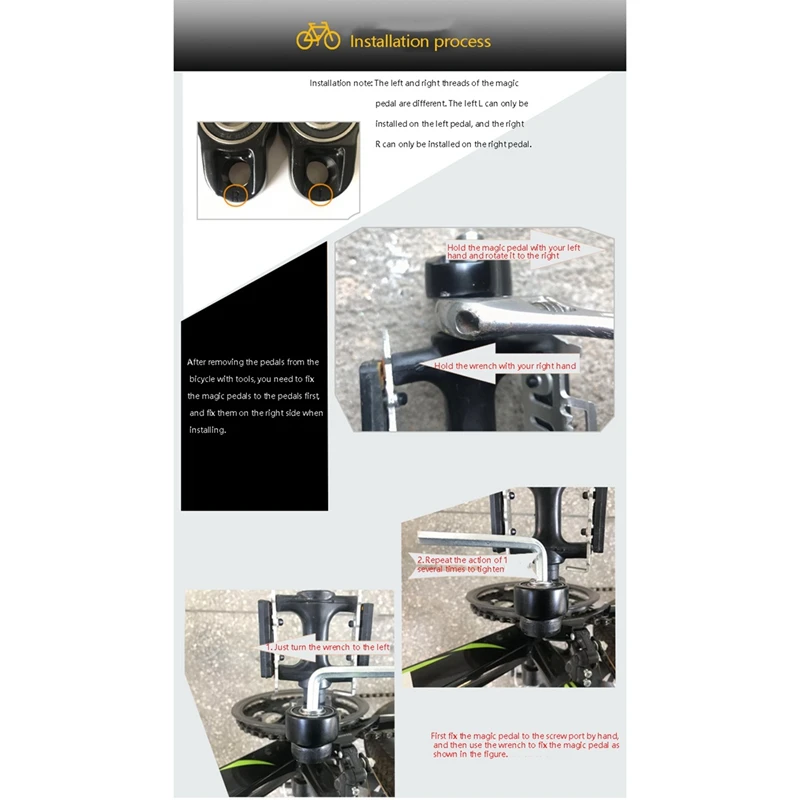 

Bike Pedal Adapter Labor Saving Bearing Bike Pedal Conversion for MTB Road Fold Bicycle Cycling Accessories