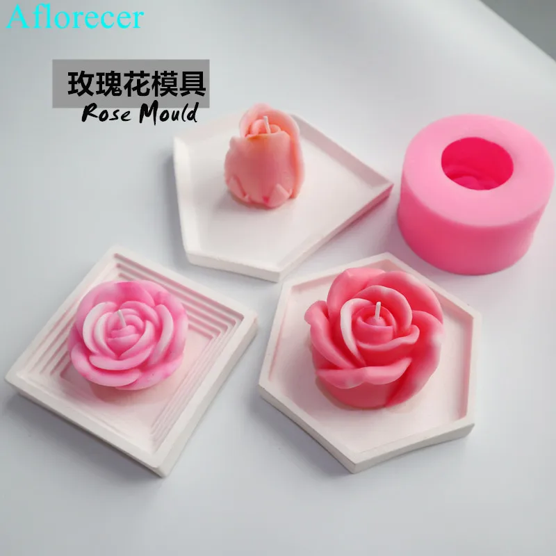 

Large Flower Bloom Rose Shape 3D Soap Mould Chocolate Mold Rose Aroma Candle Mould Handmade Soap Mould DIY Accessories Mould
