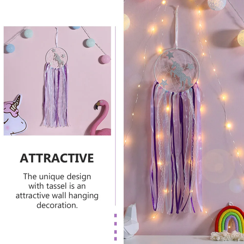 

1pc Creative Dreamcatcher Wall Dreamcatcher Adornment Home Decor (Violet)