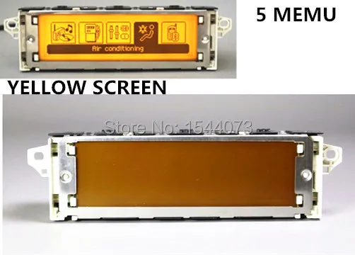

5 Menu Yellow screen support USB Bluetooth air-conditioning Display monitor 12 pin for Peugeot 307 407 408 citroen C4 C5