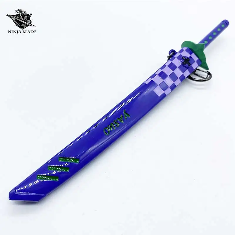 

Yasuo Sword Odyssey Battle Boss True Damage Skin Blade LOL Game Samurai Sword Mini Metal Model Collection