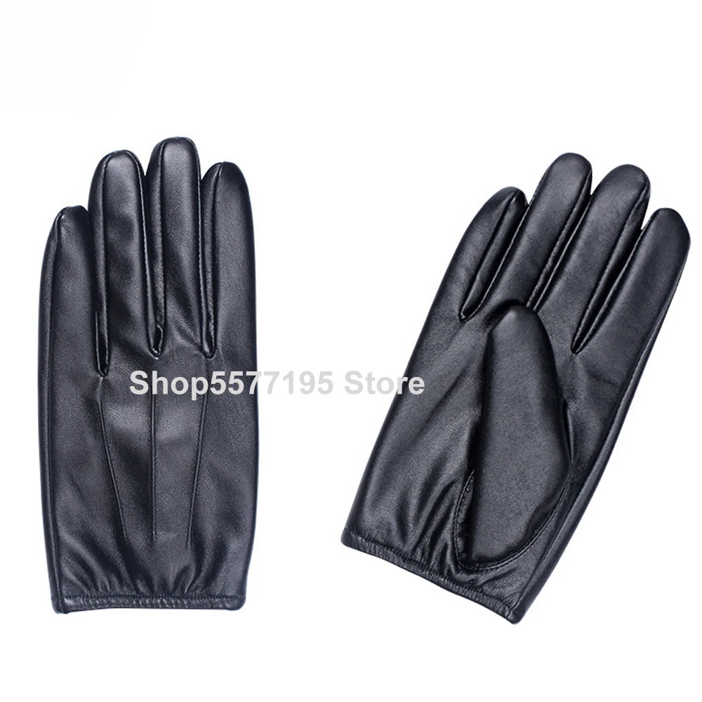 

Мужские Роскошные перчатки из искусственной кожи для вождения, черные перчатки для сенсорного экрана, модные брендовые зимние теплые варежки, новинка, Прямая поставка