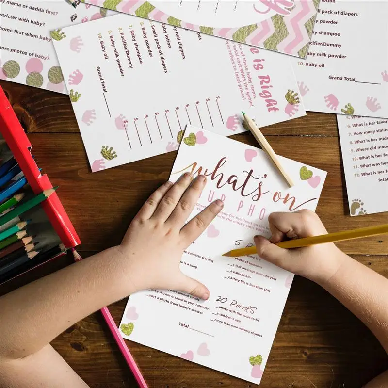 35 шт. Детские карты для душа первого дня рождения Семейные сборные игры юбилейные