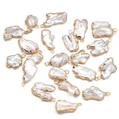 2 шт. подвески из натуральной жемчужины очаровательные соединители для