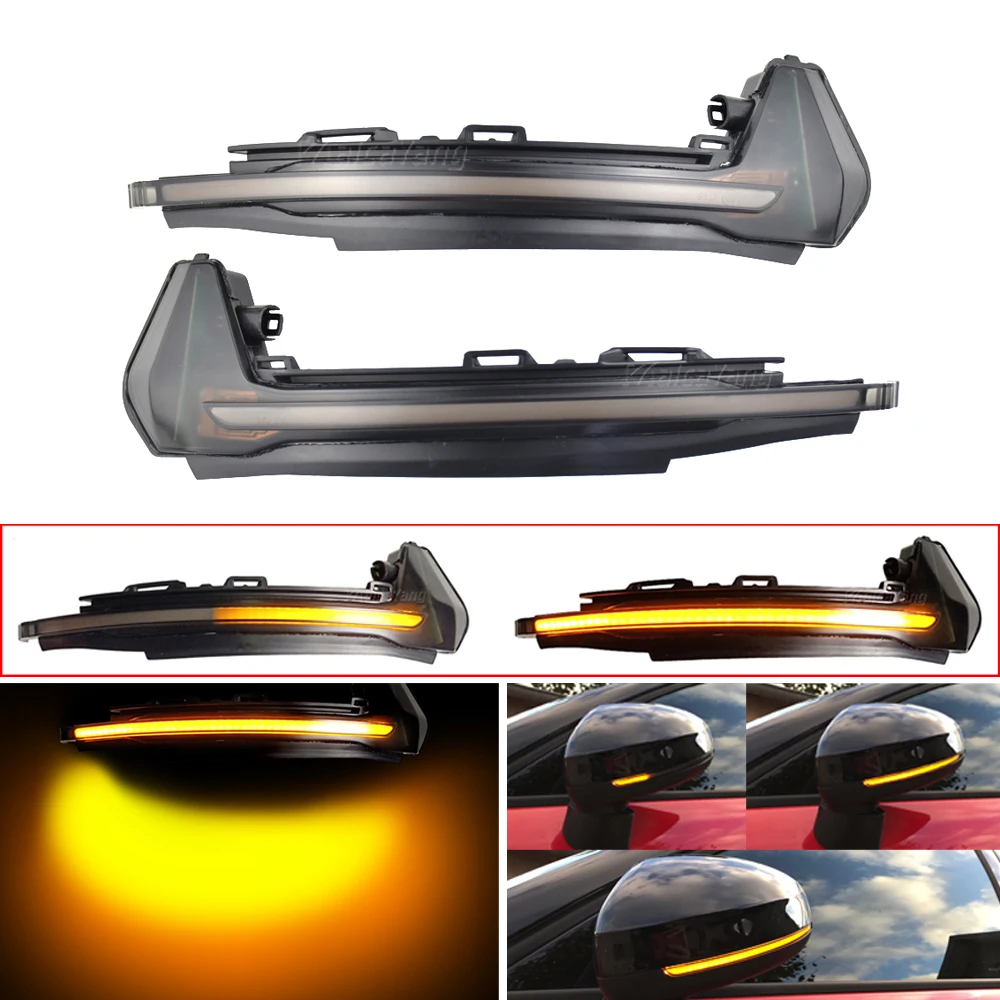 

For Audi A1 8X 2011-2017 Dynamic Turn Signal Light Side Wing Rearview Mirror Sequential Indicator Lamp Flowing LED