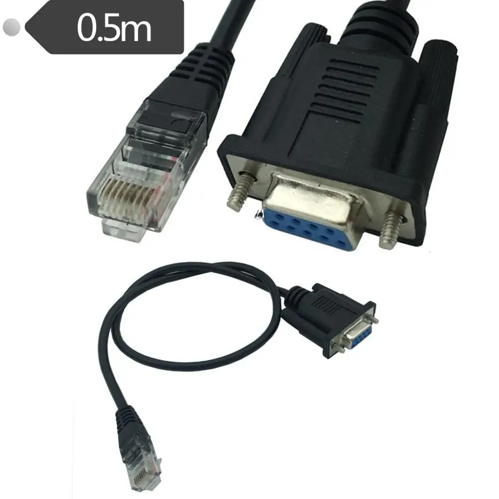 Переходник RJ45 штырь-штырь гнездо RS232 COM DB9 с последовательным портом 9-контактный