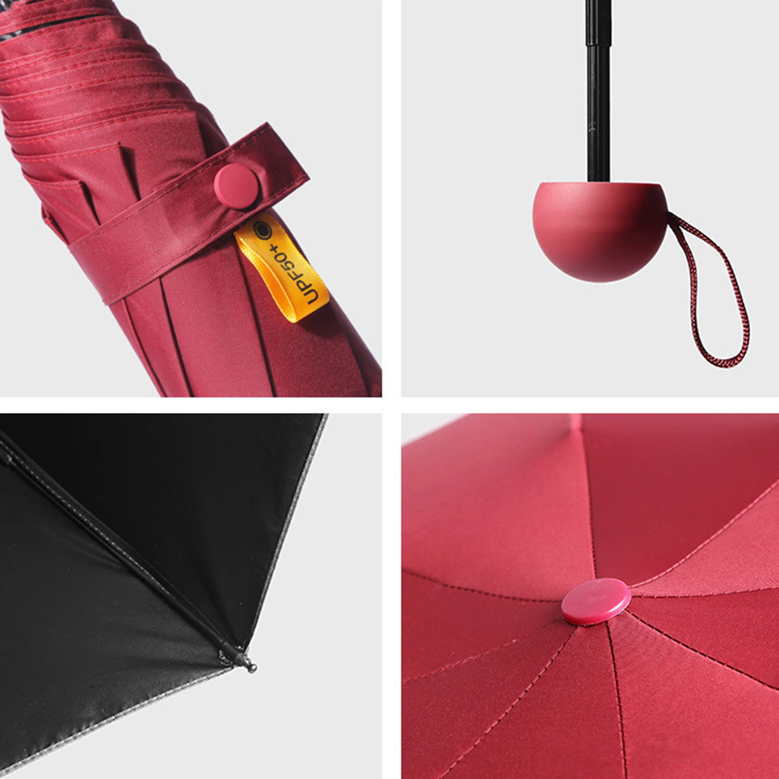Складной суперсветильник ветрозащитный мини-зонт 2-в-1 водонепроницаемый зонтик