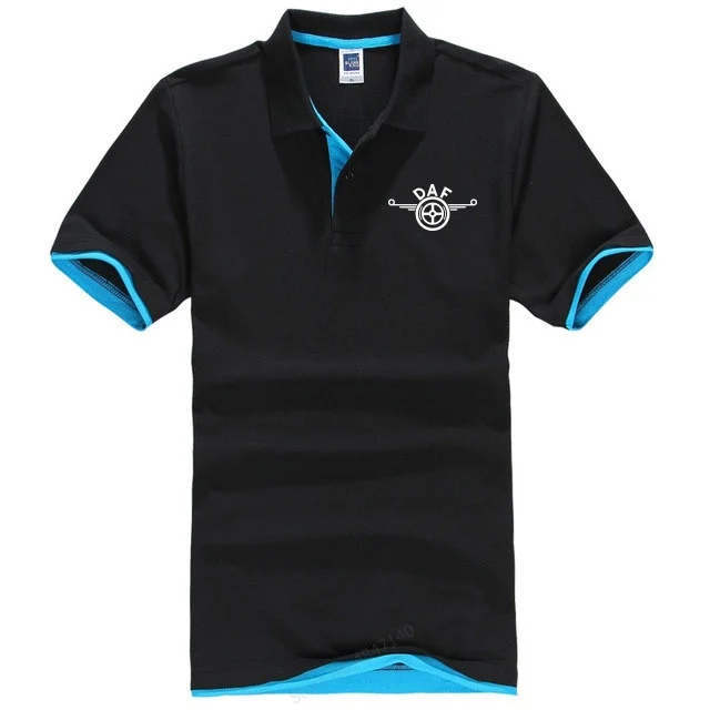 

Summer New High Quality Summer Mens DAF Polo Shirt Casual Male Colour Tops Mens Short Sleeve Casual sd4