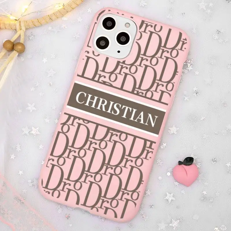 

Luxury Brand Christian Phone Case Candy Color for iPhone 11 12 mini pro XS MAX 8 7 6 6S Plus X SE 2020 XRdesign-dIoR