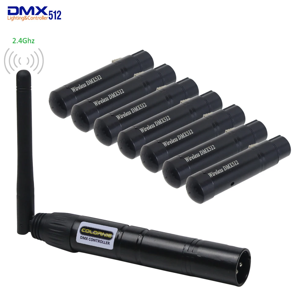 2 4G Беспроводной DMX для профессиональной сцены и диджеев контроллер DMX512