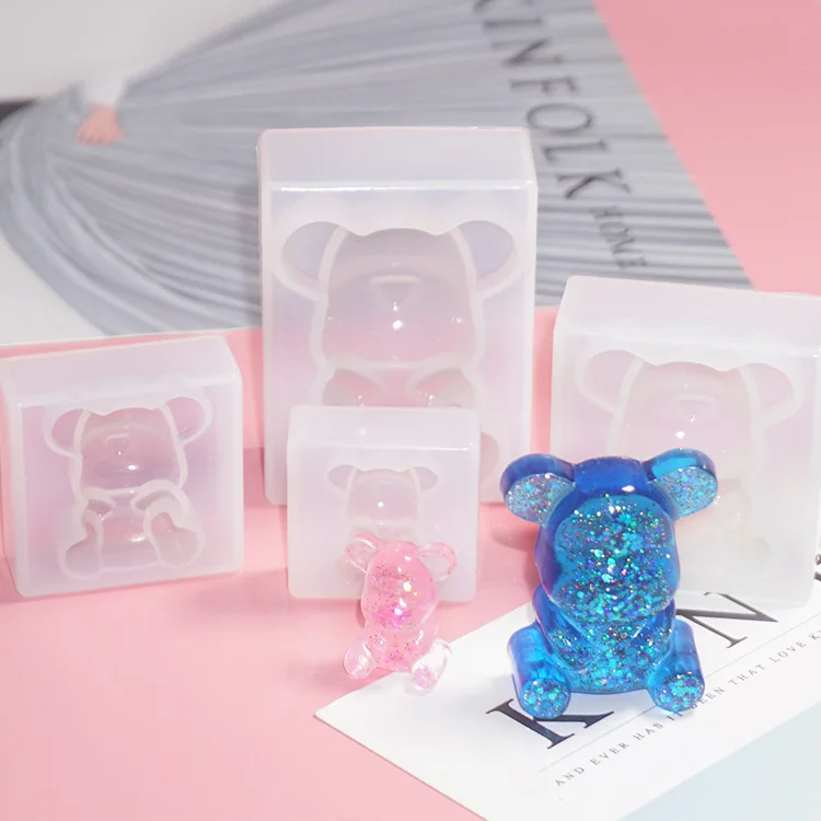 Силиконовая форма Медведь Kawaii прозрачная УФ-смола Decoden кабошон эпоксидная смола