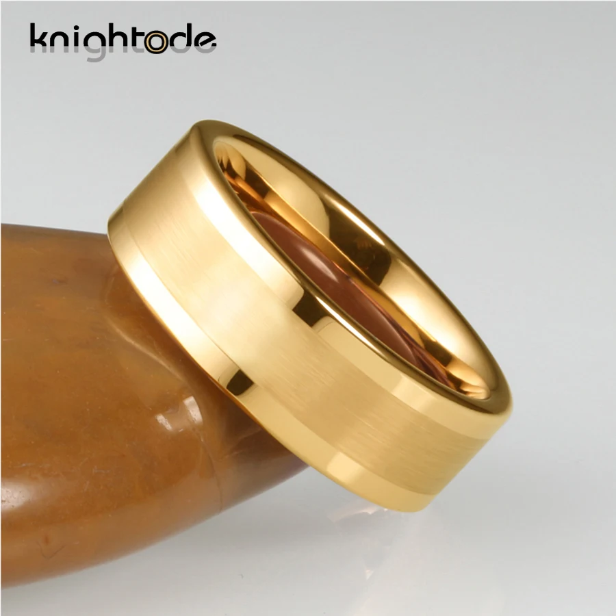 6 мм 8 с золотым Вольфрам Карбидное кольцо обручальное для Для мужчин женщин