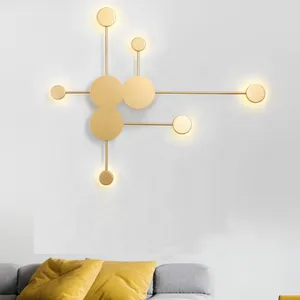 Modern Black/Gold/White LED Wall Lamp Living Room Creative Wall Light LED Bedroom Bedside Decoration Corridor Hotel Wall Lamps
