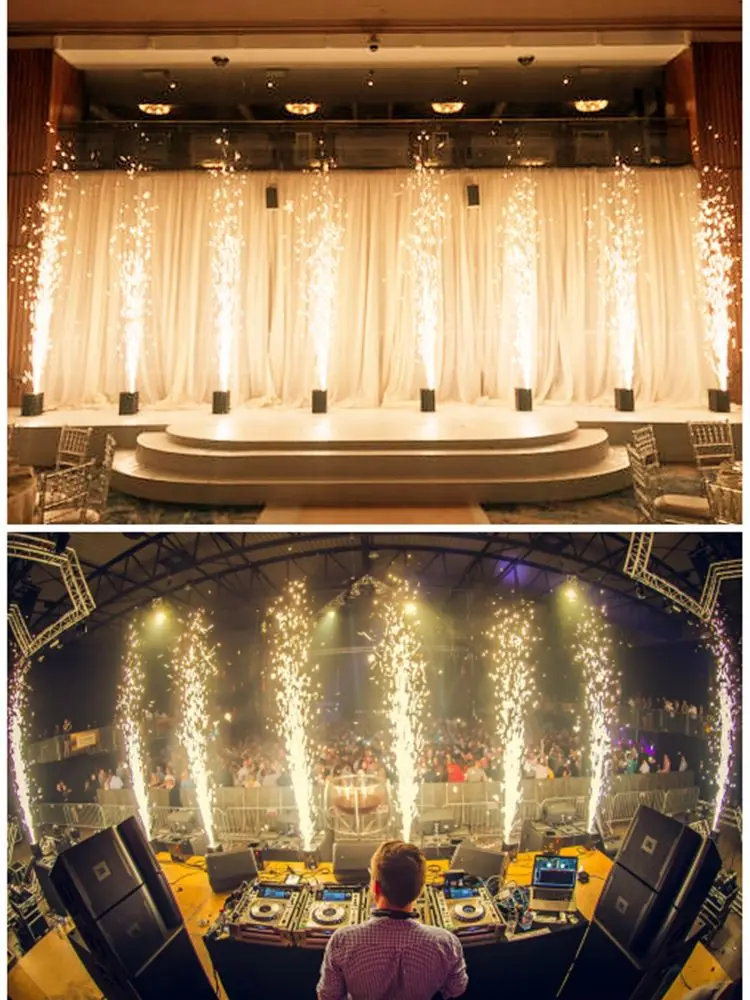 4 шт./лот + 10 пакетов порошковый фейерверк с холодным пламенем 650 Вт высокая подача