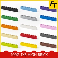 100g small particle 3008 high brick 1x8 diy building block compatible with creative gift moc building block castle toys