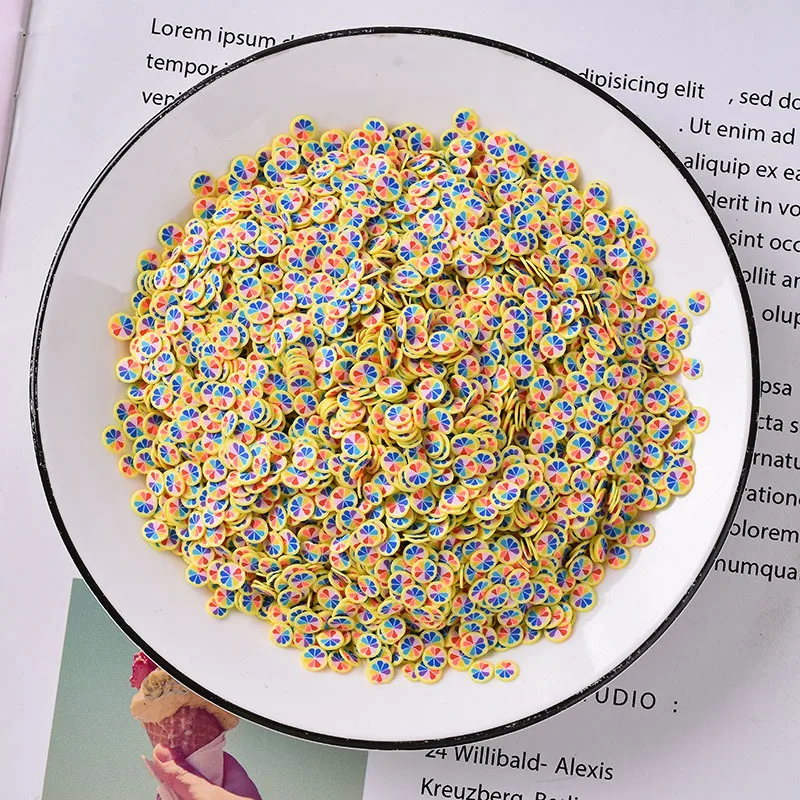 100 г Мягкая Полимерная глина фруктовый ломтик шейкер для разбрызгивания карты