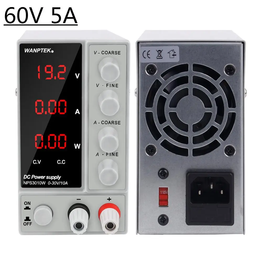 Регулируемый импульсный источник питания 60v 5a Dc источник питания регулятор напряжения скамья источник цифровой стабилизатор напряжения
