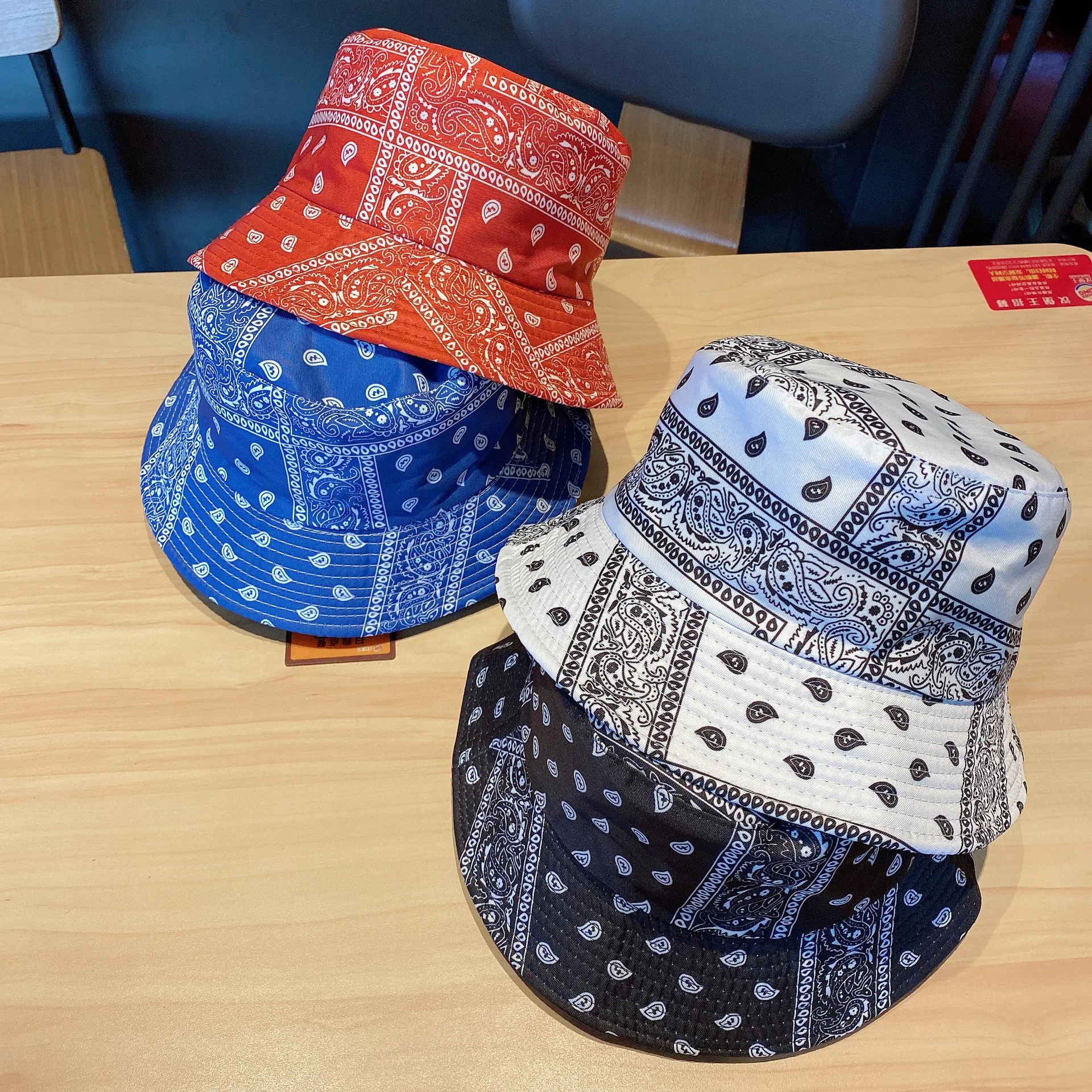 Панама Двусторонняя женская с буквенным принтом хлопковая шляпа от солнца для