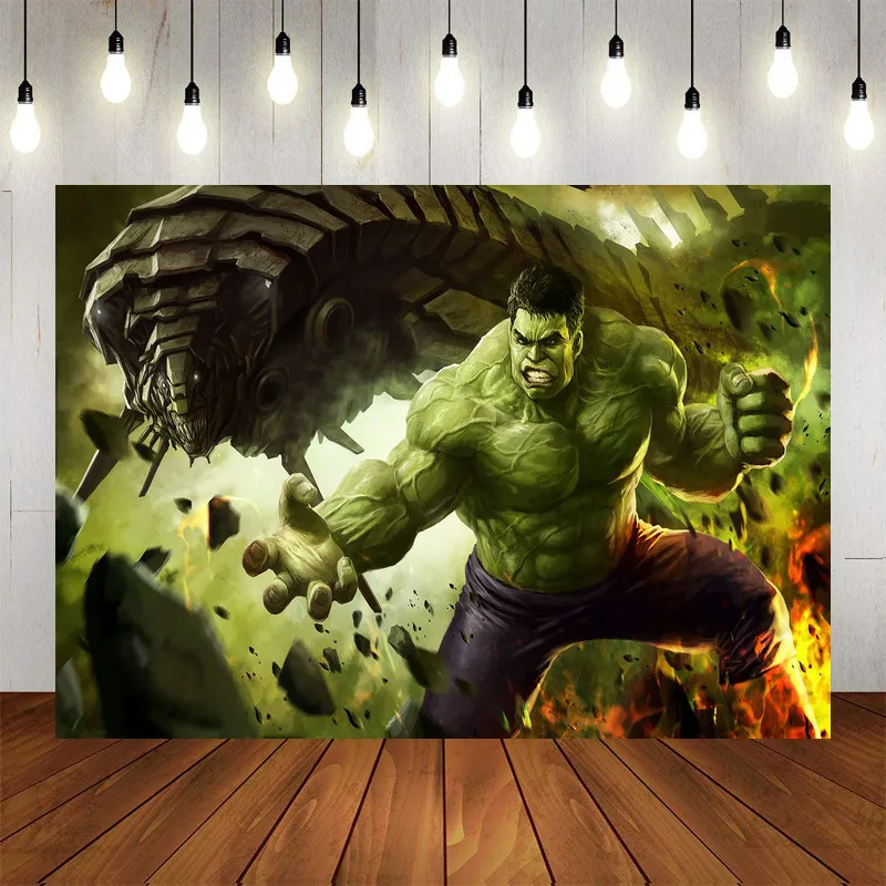 Фон для фотосъемвечерние с супергероями Халком ткань вечерние шения детского