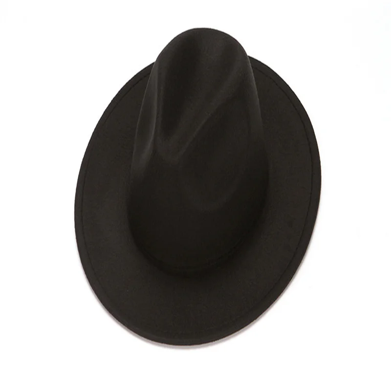 

Men Women Hat Wide Brim Autumn Formal Wedding Dress Female Hats Camel Black White Fedora Felted Classic Jazz Winter Hats New