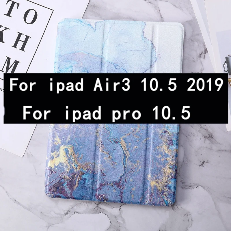 Для iPad 9,7 чехол ТПУ Мрамор из кожи с натуральным лицевым покрытием смарт-крышка для iPad 5/6 Air 2 Mini 1/2/3, iPad 2/3/4 Pro 10,5 мини 4/5 чехол - Цвет: blue