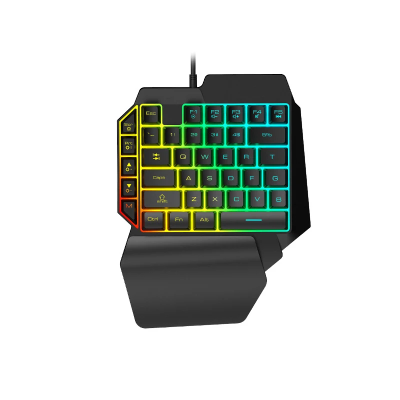 New Wired Gaming Keypad With LED Backlight Game Keyboard 39 Keys One-Handed Membrane For Gamer Floating | Компьютеры и офис