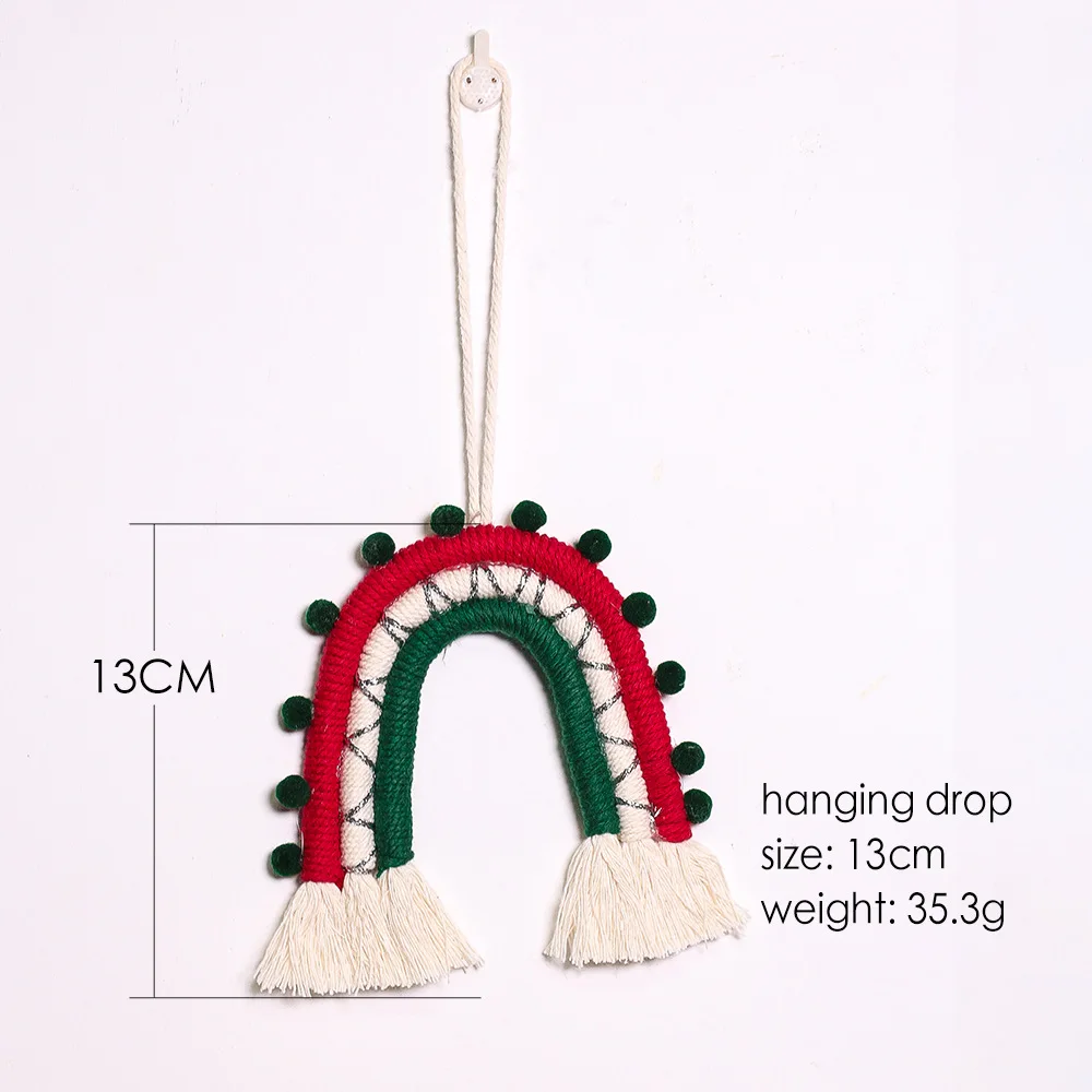 

Room Decoration Wall Hanging Ornaments Props Children Room Handmade Woven Cotton Rope Rainbow Cuerda de algodon paredwall tisse