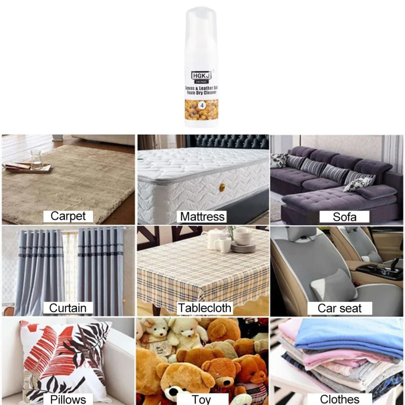 Многофункциональный тканевый сухой очиститель для дивана и пены 50 мл