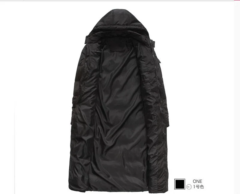 

Parkas Winter Long Trength Cotton-padded Clothes Men's over-the-Knee Coat Thick Warm Hooded Casual Cotton-padded Coat