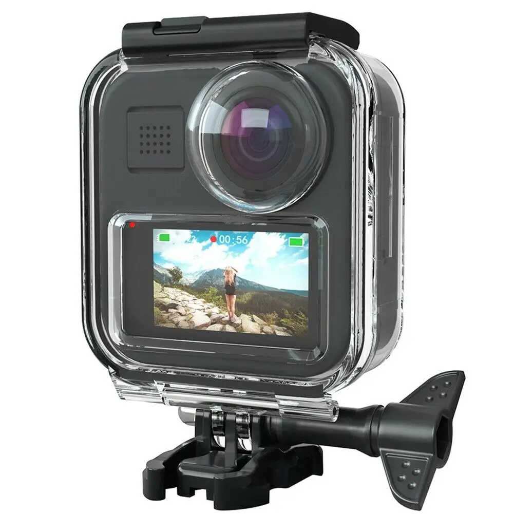 Продажа Водонепроницаемый чехол для экшн-камеры Gopro Max, защитный чехол для подводного погружения и дайвинга на 20 м с кронштейном и аксессуарами